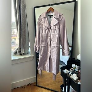 Marc Jacobs Trench Coat w/ bows sz M in dusty pink/purple